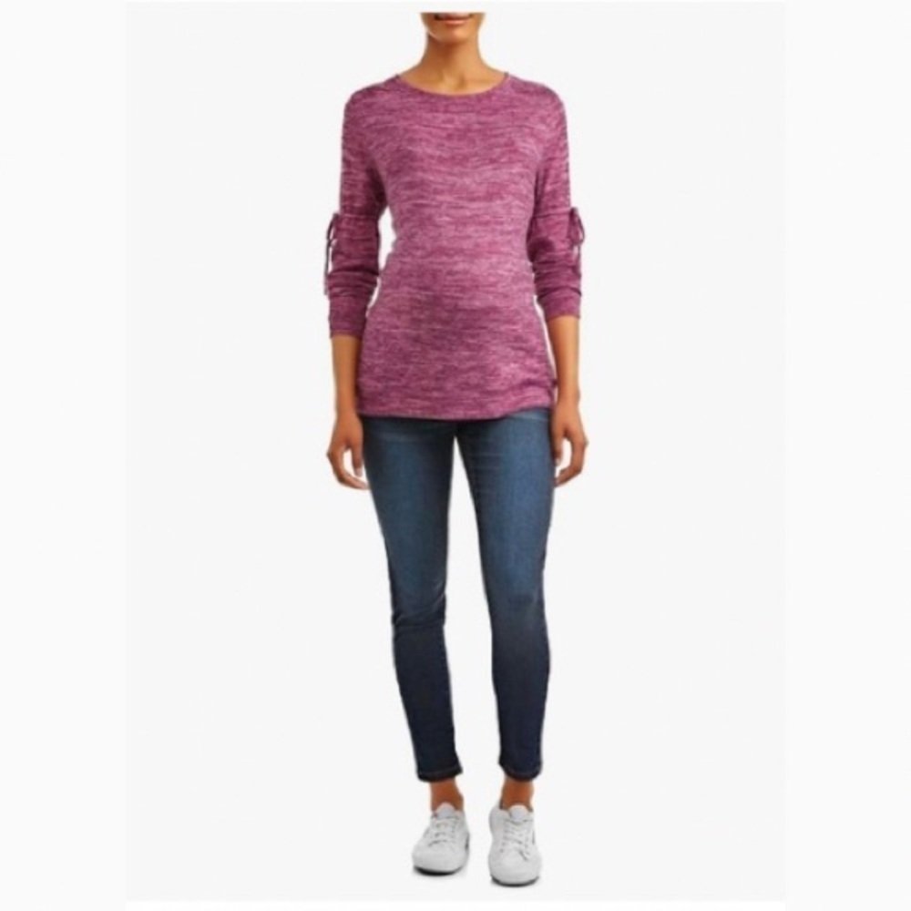 NWT Time and Tru Maternity Cozy Long Sleeve Top Medium Pink